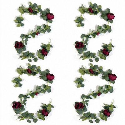 4 Pack Artificial Eucalyptus Flower Garland