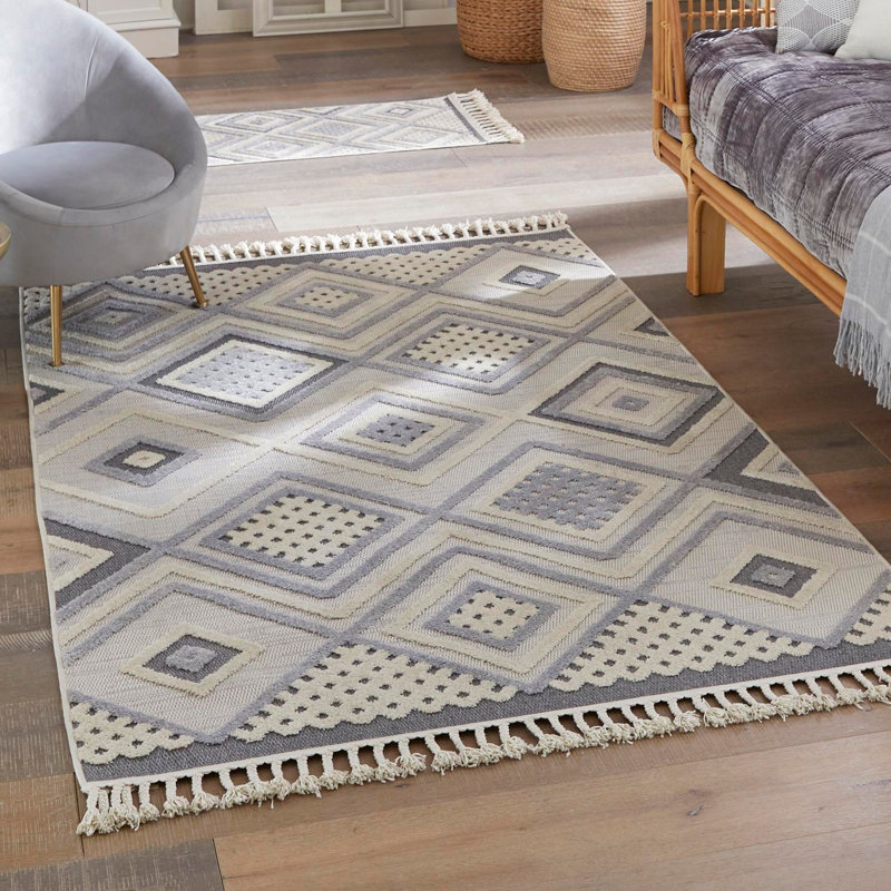 Flaxton Geometric Indoor Rug, Rectangle 9'10" x 14'