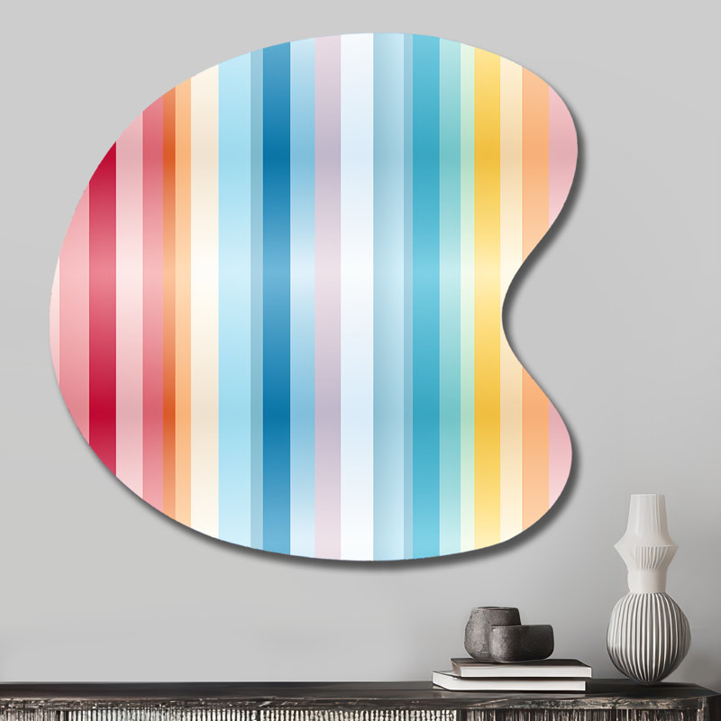 Lobsien - Stripped Irregular Wall Art - Drop Shape, 27" H x 27" W