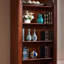 Vitrine classique en bois massif avec bibliothèque-111360751