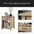 20"W 1-Drawer Nightstand Bedside Table-2053896223