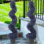 120 cm H Faux Boxwood Topiary Plant in Cement Freestanding  Planter