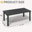 Hindertje Garden Table, 140 x 90 cm, Patio Table with WPC Wooden Table Top and Aluminium Frame