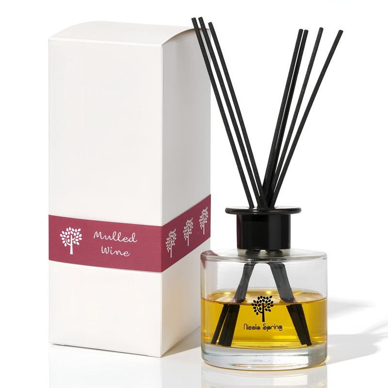 Nicola Spring Scented Glass Reed Diffuser, Yellow, Spice