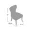 Chaise d'appoint rembourrée noire Waterford