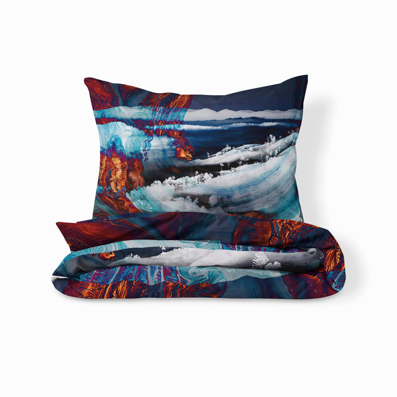 Abstract Duvet Cover, King Duvet Cover + 2 King Shams