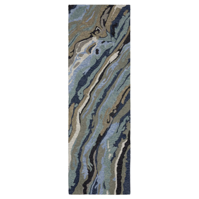 Tapis bleu / bleu sarcelle Roblyn