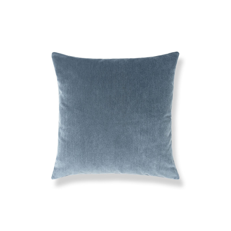 TUDOR VELVET PILLOW, Square - 22"H x 22"W, Federal Blue