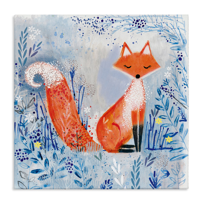 «Whimsical Fox Nature Collage» par Clare Tupper, H 24 po x l 24 po