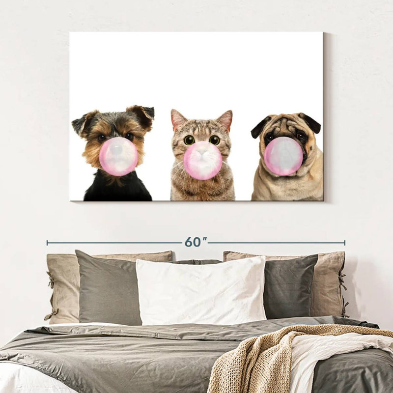 «Funny Animal», reproduction sur toile, H 34 po x l 51 po x P 1,25 po