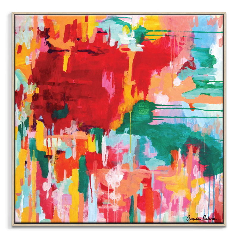 Happy Not Hippy by Amira Rahim - Print on Canvas, Black, 102cm H x 102cm W