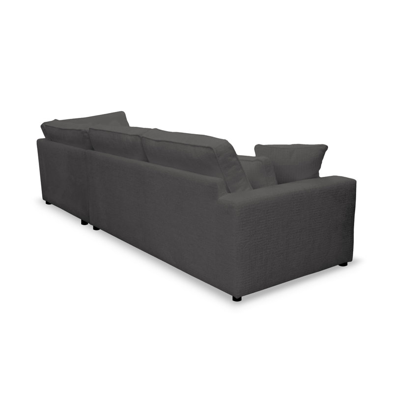 Bustamonte 4 Seater Corner Sofa , Right Hand Facing, Anthracite polyester