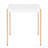 White And Gold Square End Table