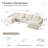 152" Modular Cloud Sectional Couches For Living Room, Oversized Compression Chenille Cloud Sofa, Beige-2137499121-2135068775