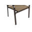 Ensemble de salle à manger de patio, table de mobilier d'extérieur et 6 chaises en textilène, brun pont