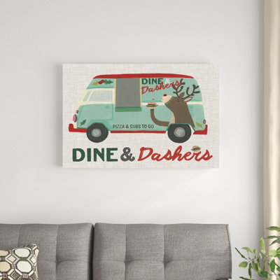 «Food Truck Holidays I» par June Erica Vess - reproduction sur toile tendue