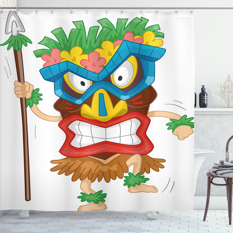 Shower Curtain with Hooks Included, 75"H x 69"W