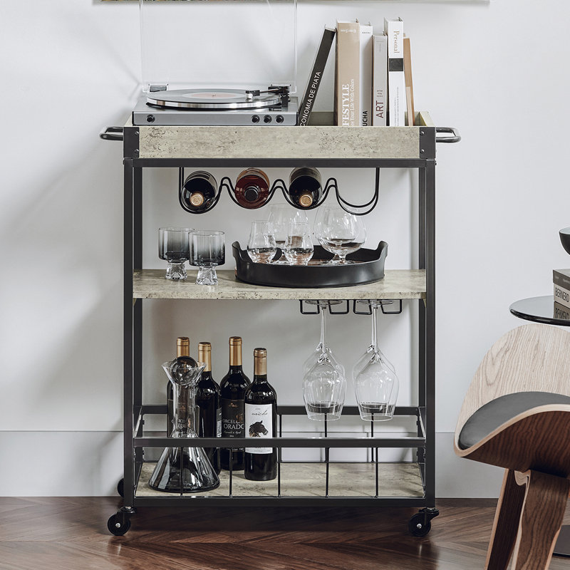 Loleta Metal Bar Cart