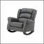 Chaise berçante en tissu gris Fabien