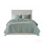 Ensemble de courtepointe réversible à bord festonné 3 pièces Seafoam King / Cal King-133588732-133588730