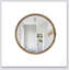 Miroir mural rond en bois avec cadre en bois naturel de 23,62 pouces pour un décor Mid-Century moderne et polyvalent