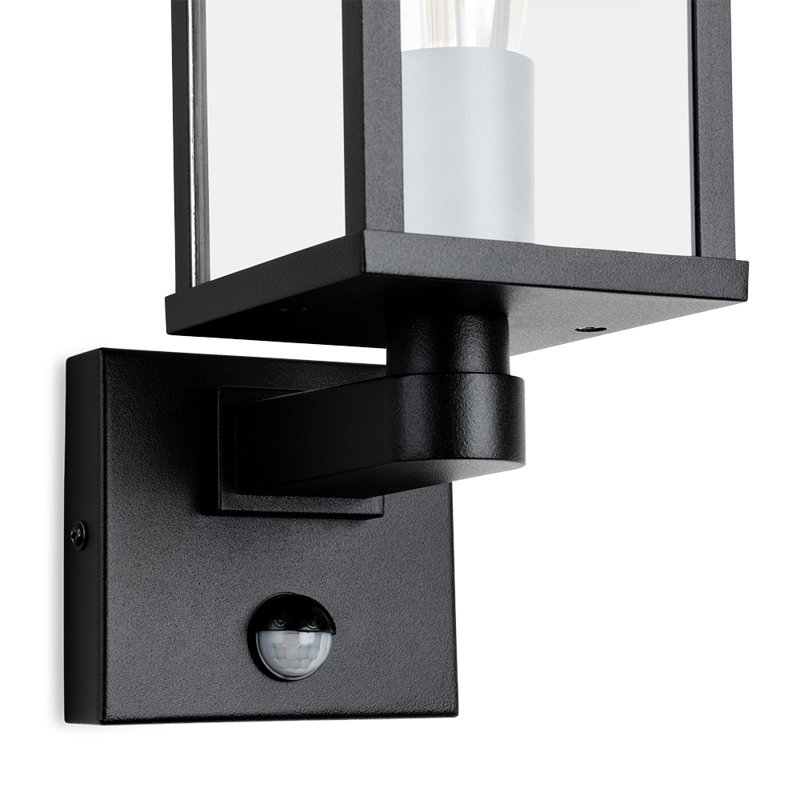Black 31cm H Outdoor Armed Sconce