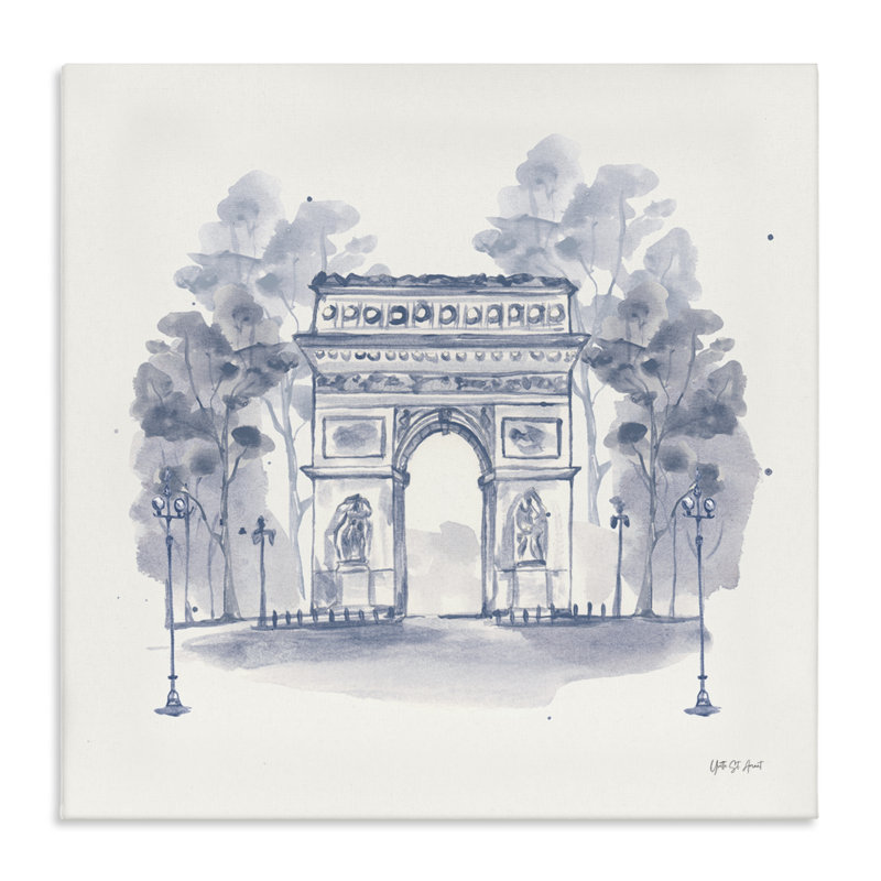  "Arc de Triomphe", art mural sur toile par Yvette St. Amant, H 30 po x l 30 po