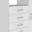  Commode combinée 36 po à quatre tiroirs avec tablette ouverte 36 po