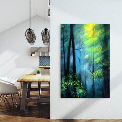 «Enchanted Forest Ethereal Peaceful Serene Forest Nature», art mural