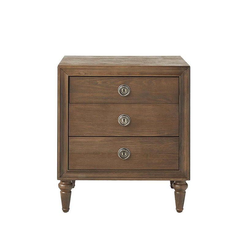 Table de chevet 3 tiroirs en bois