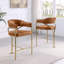 Tabouret Leathaire avec structure en chrome mat-1403162736