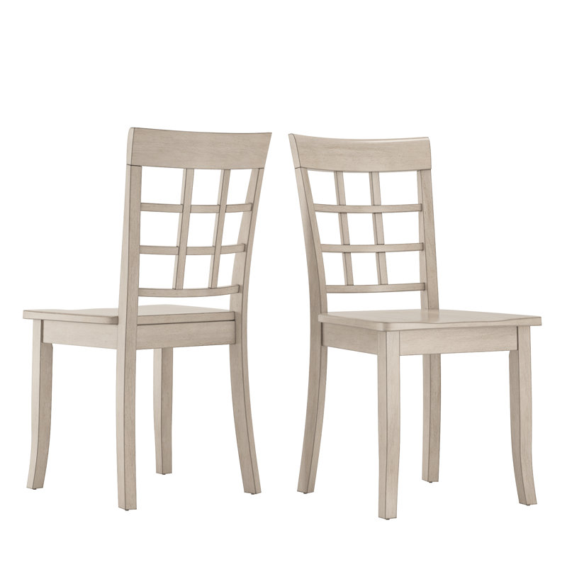 Alexa-Mae 17.32'' H Solid Wood Side Chair, Antique White