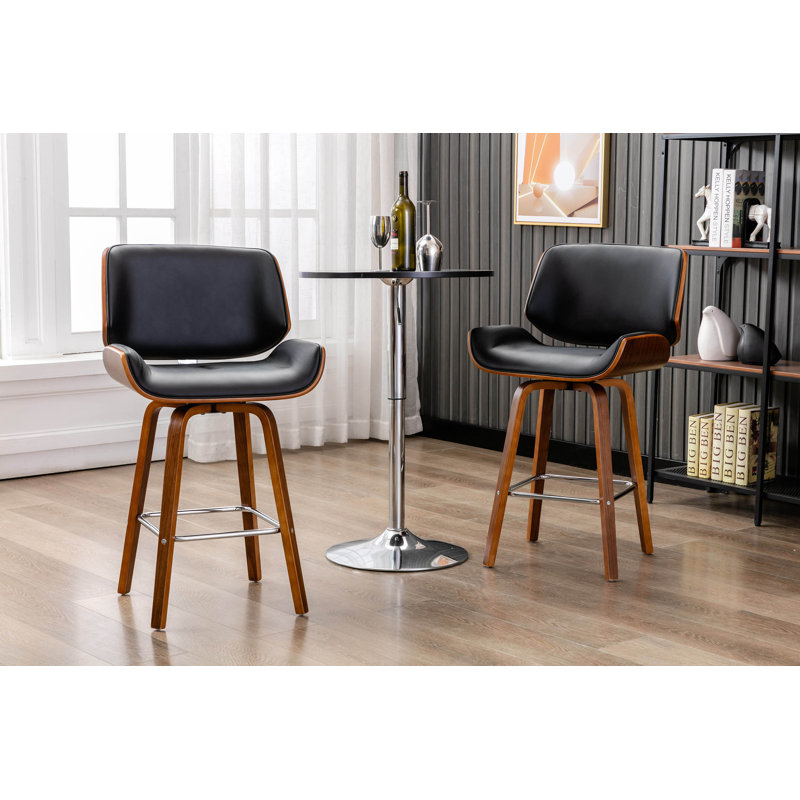 Swivel Bar Stool, Black