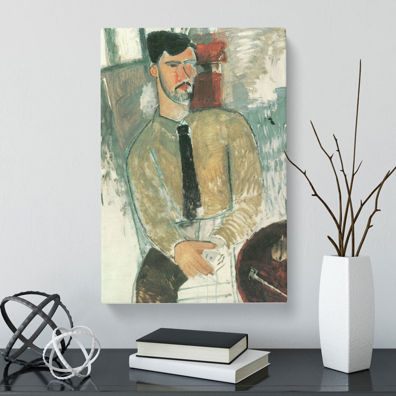 Henri Laurens by Amedeo Modigliani - Wrapped Canvas, 50cm H x 35cm W x 3cm D