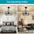 Garren 18.5"- 4 Light 7 Blade Twine Metal Caged Ceiling Fan With Remote Control And Light Kit Included