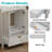 24" White Bathroom Vanity With Ceramic Sink