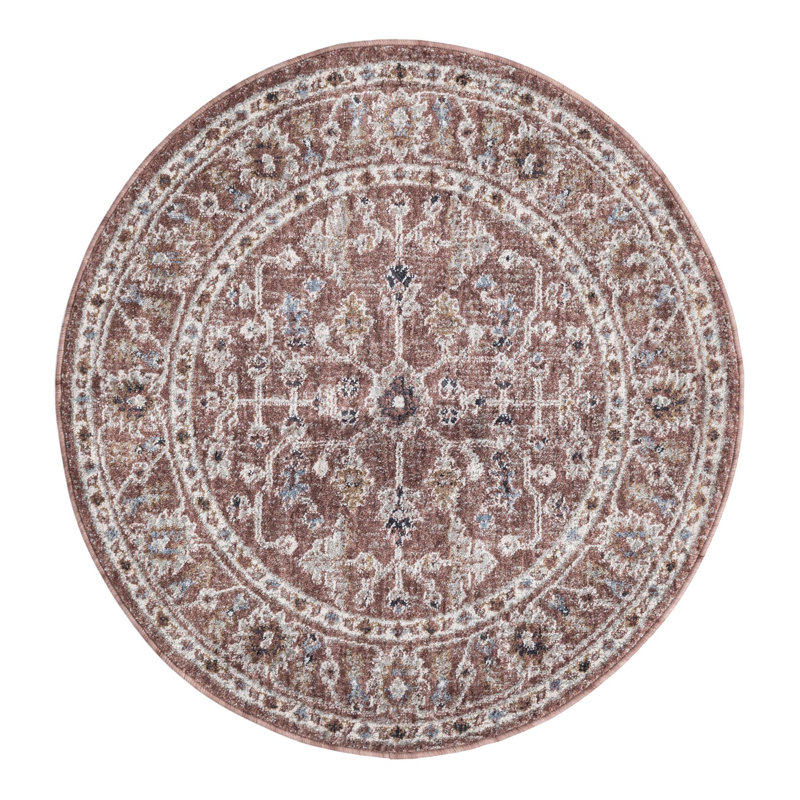 Erica Floral Indoor Rug, Round 3'3"