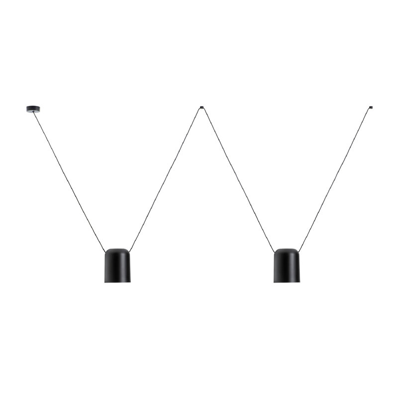 Attic 2 - Light Pendant, Black, 86.63" H x 78.75" W x 6" D