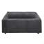 Chaise en velours côtelé gris avec 2 coussins
