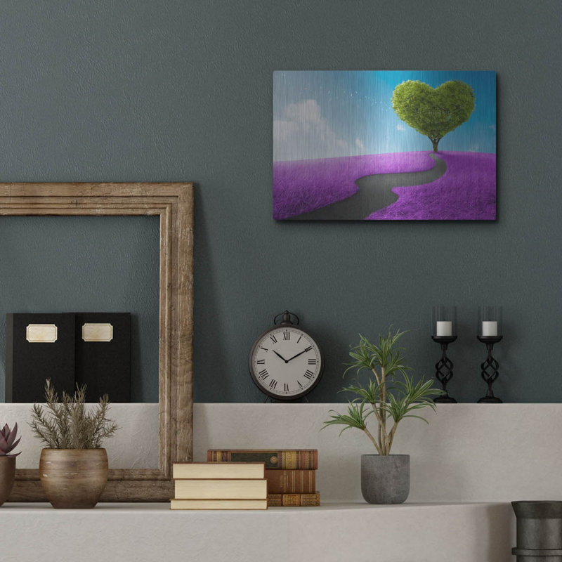 «Follow Your Heart», art mural en métal, 16 po x 12 po, H 12 po x l 16 po
