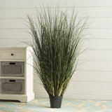 Kellan PVC Artificial Potted Green Curled Grass
