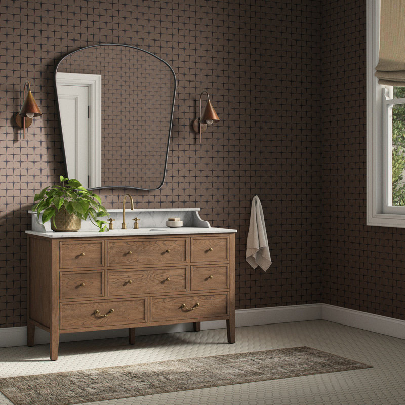 Blocking Wallpaper, 52"x132", Blocking Black & Tan II