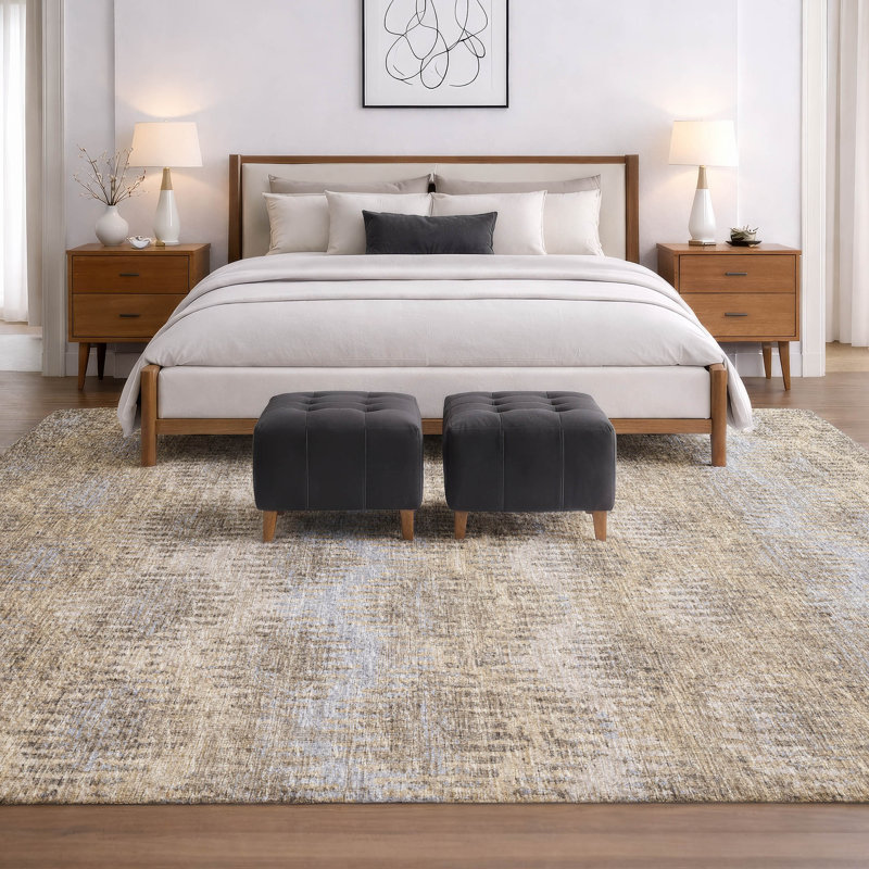 Premium Machine Washable Dream Shag ADS80 Abstract Chevron Rug, Earth, 10' x 14'