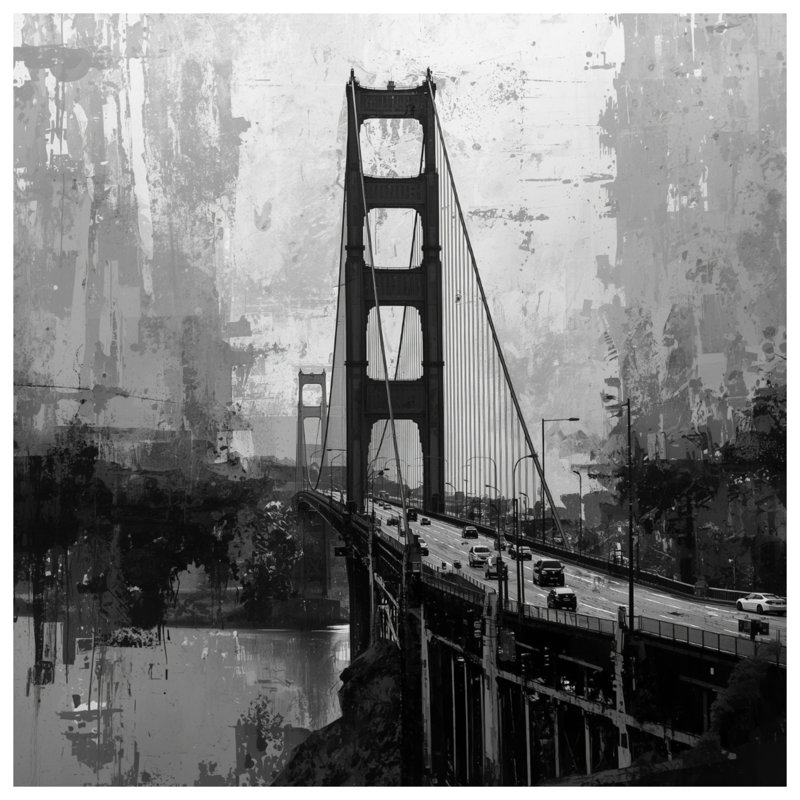 Rideaux de douche Golden Gate Bridge, L 70 po x H 72 po