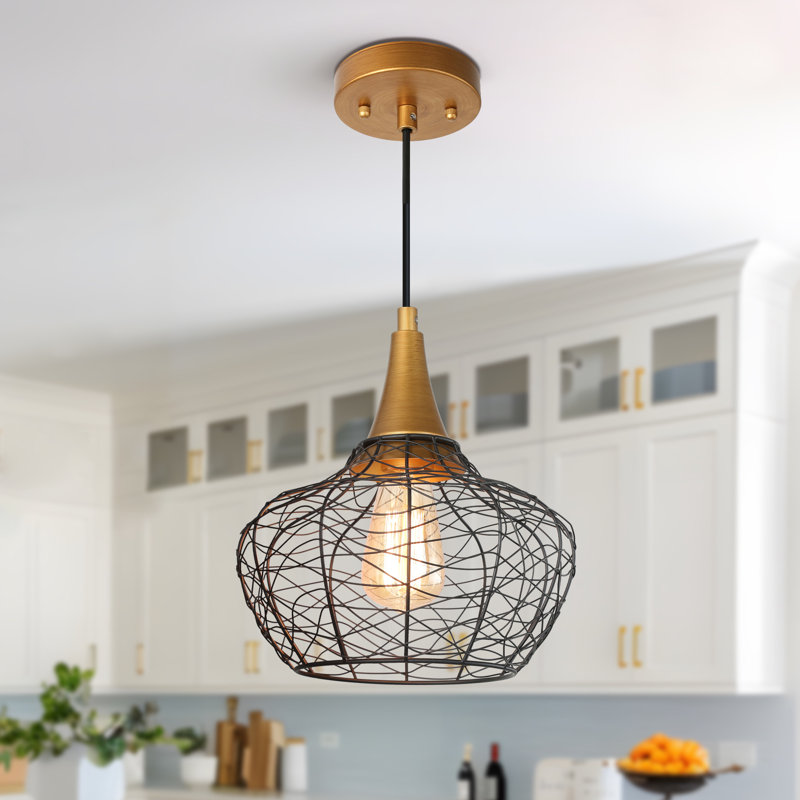 Mini-luminaire suspendu dôme à 1 lumière Abbighail