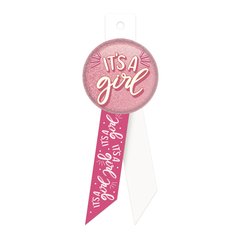 «It's A Girl Rosette»