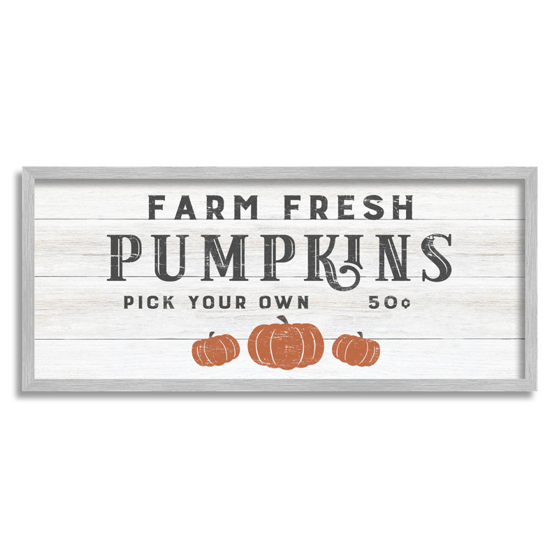 «Farm Fresh Pumpkins Country» par CAD Designs - impression sur bois, H 10 po x l 24 po x P 1,5 po