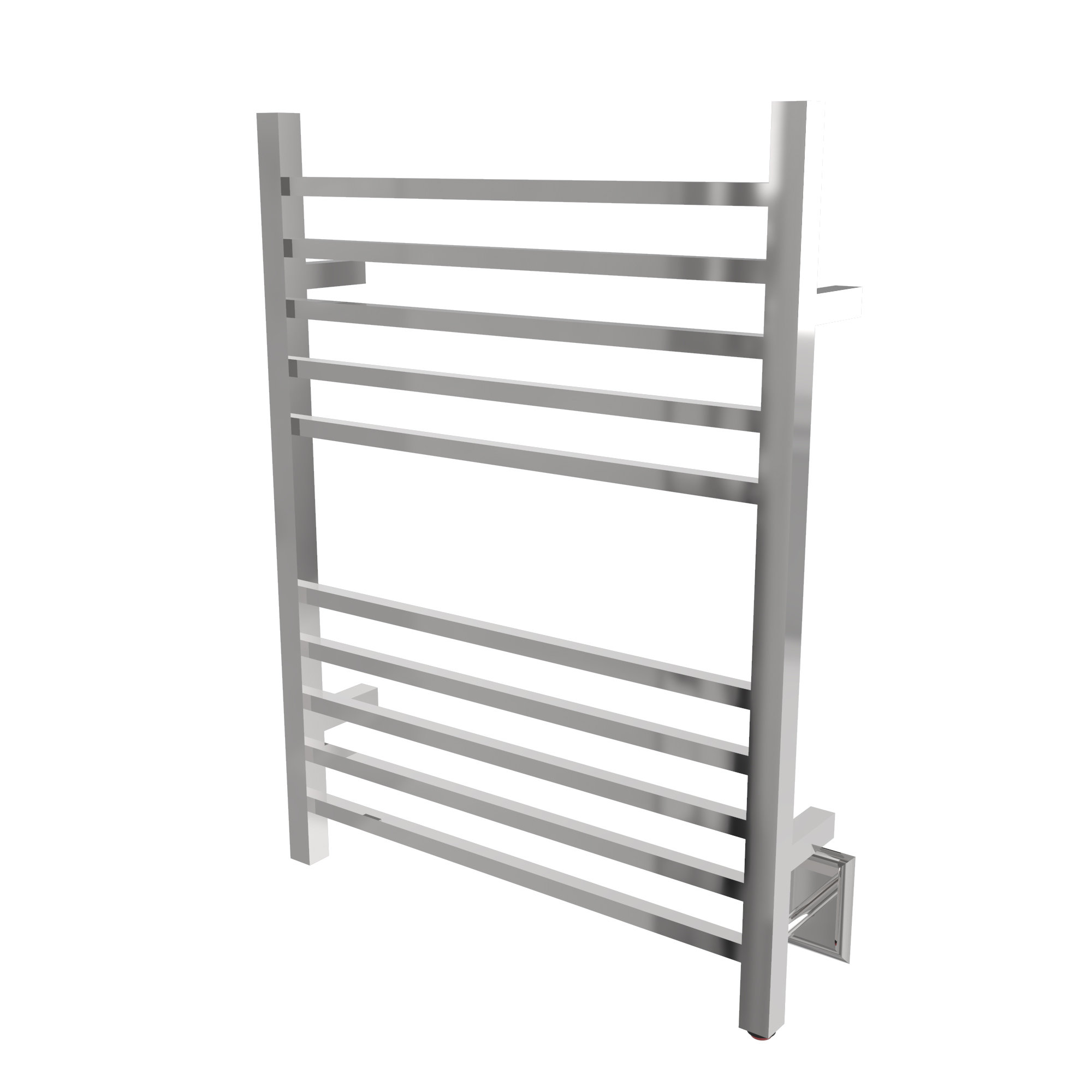 Radiant Square Wall Mounted Electric Towel Warmer, Polished