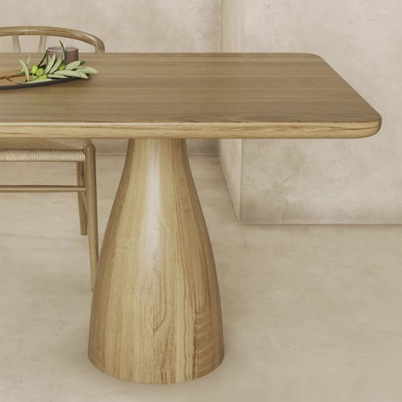 Table de salle à manger rectangulaire en bois massif lavé à l'eau, H 29,53 po x L 62,99 po x l 27,56 po