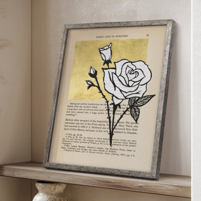 Floral Diary III, reproduction encadrée - bois massif